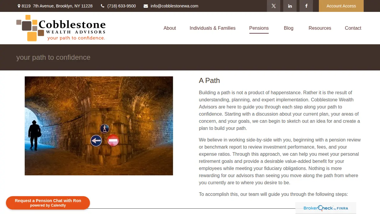 Cobblestone Wealth Advisors page