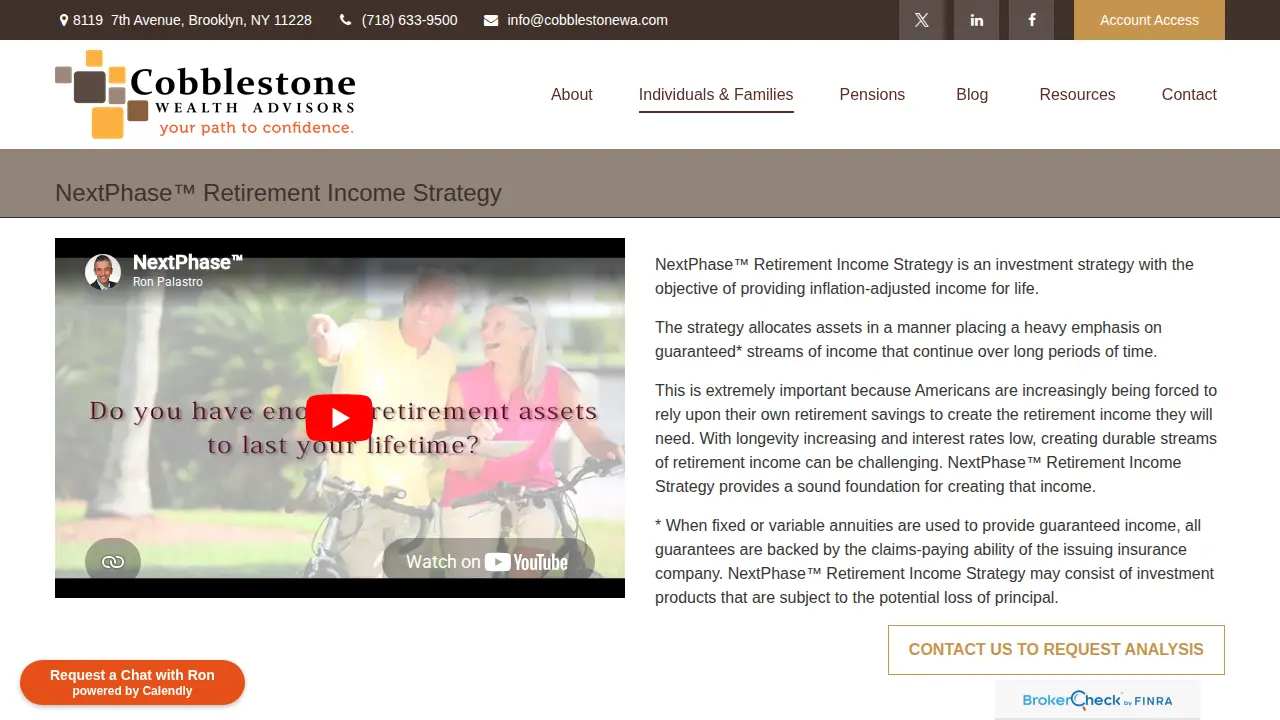 Cobblestone Wealth Advisors page
