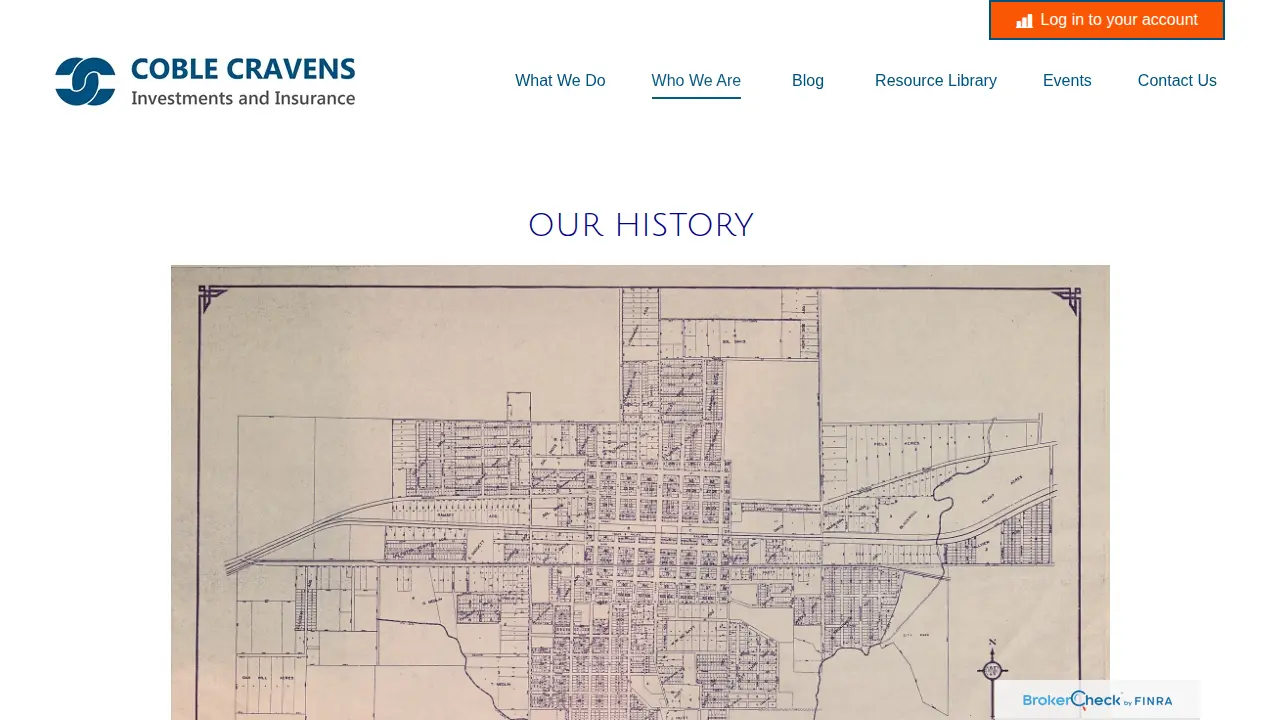 Coble Cravens Investments and Insurance page