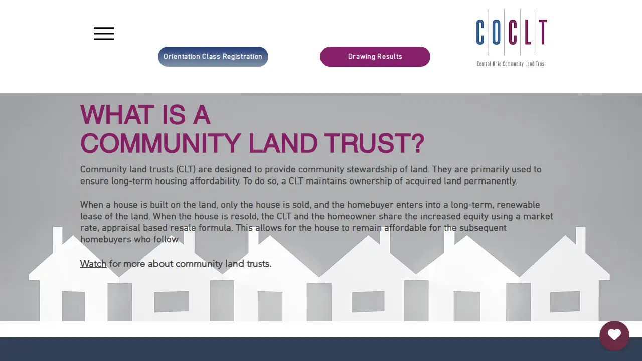 Central Ohio Community Land Trust page