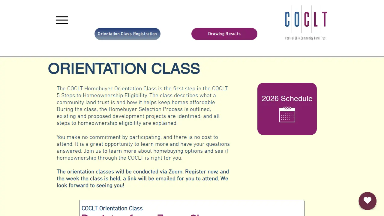 Central Ohio Community Land Trust page