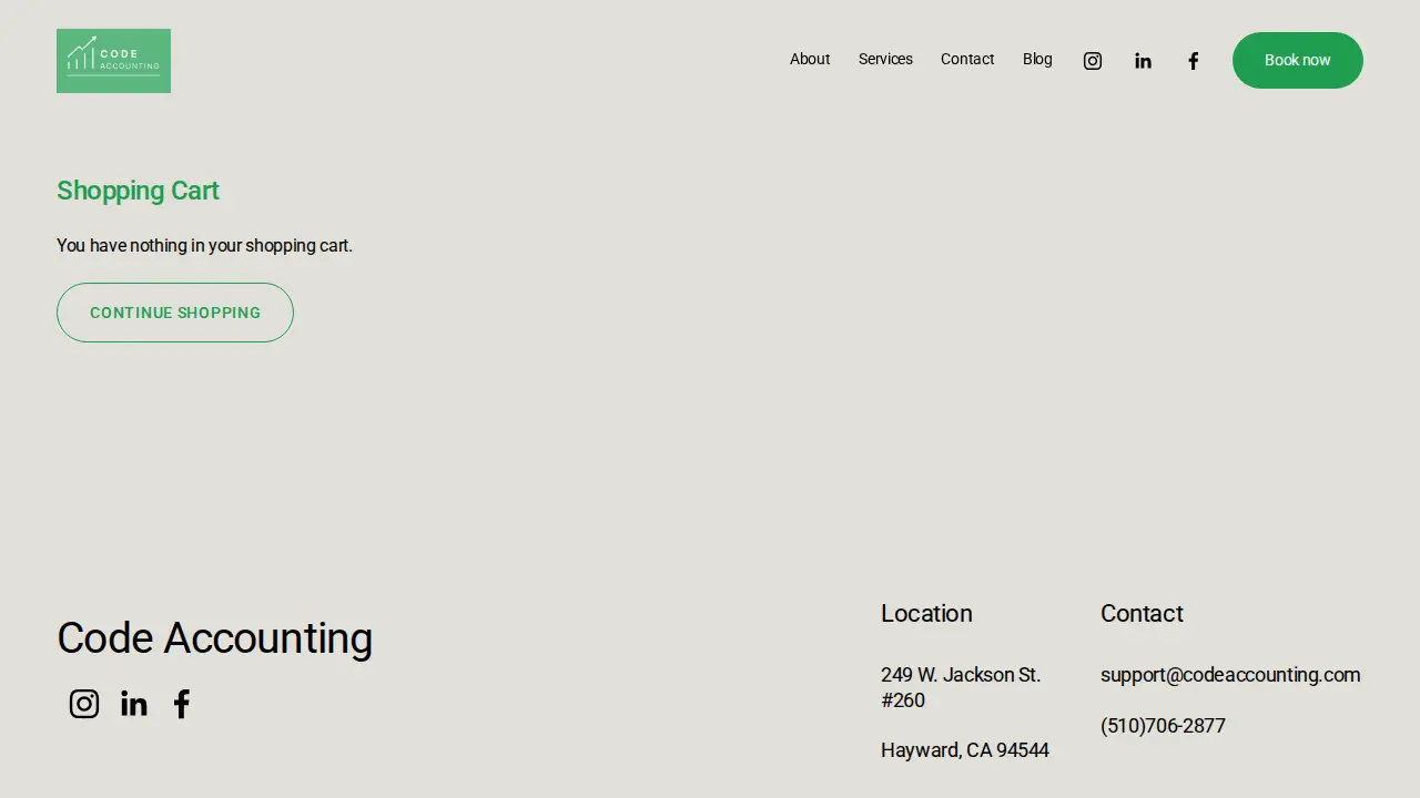 Code Accounting page