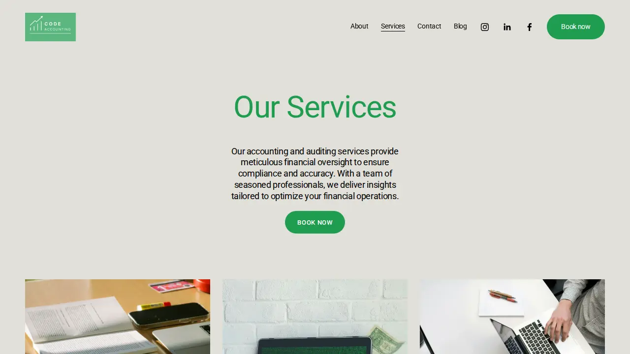 Code Accounting page