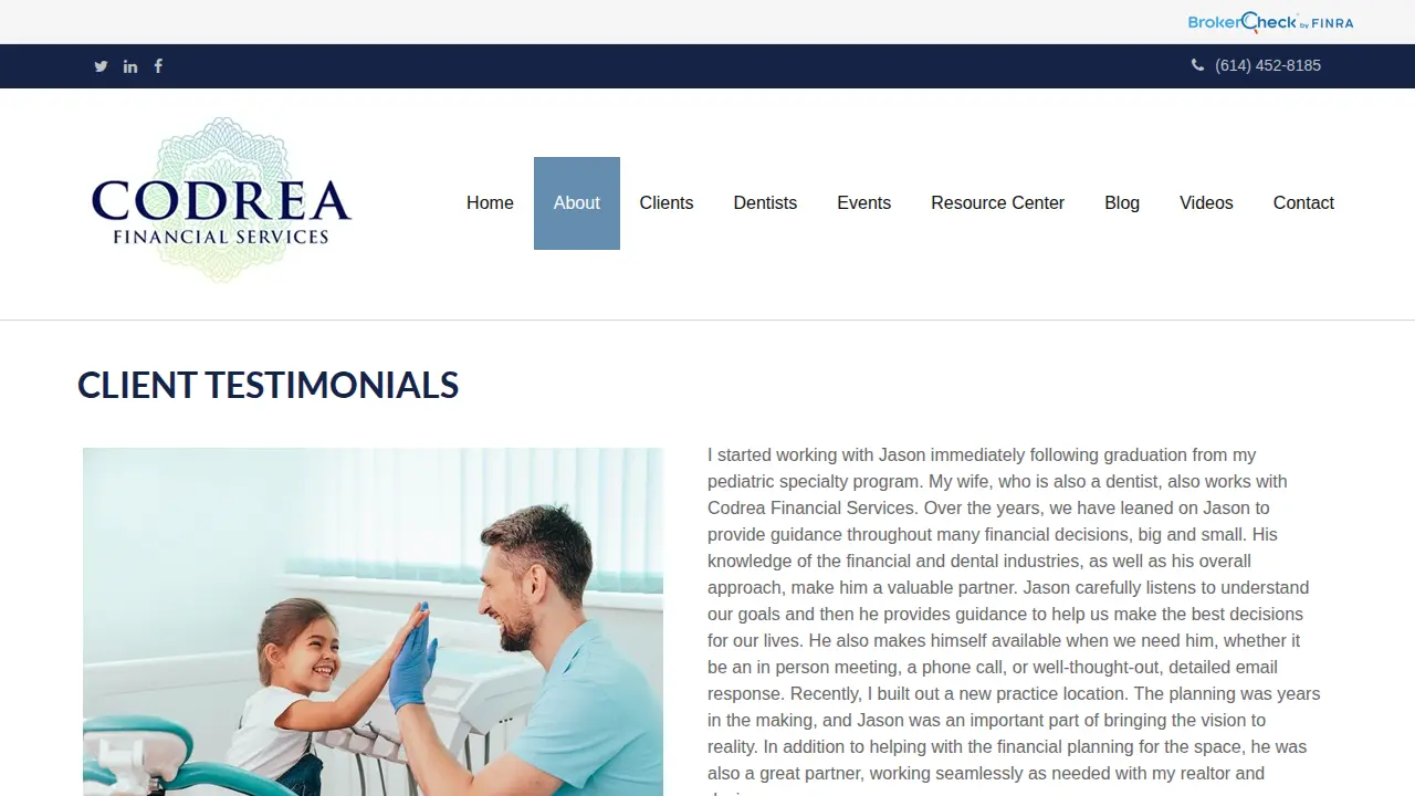 Codrea Financial Services page