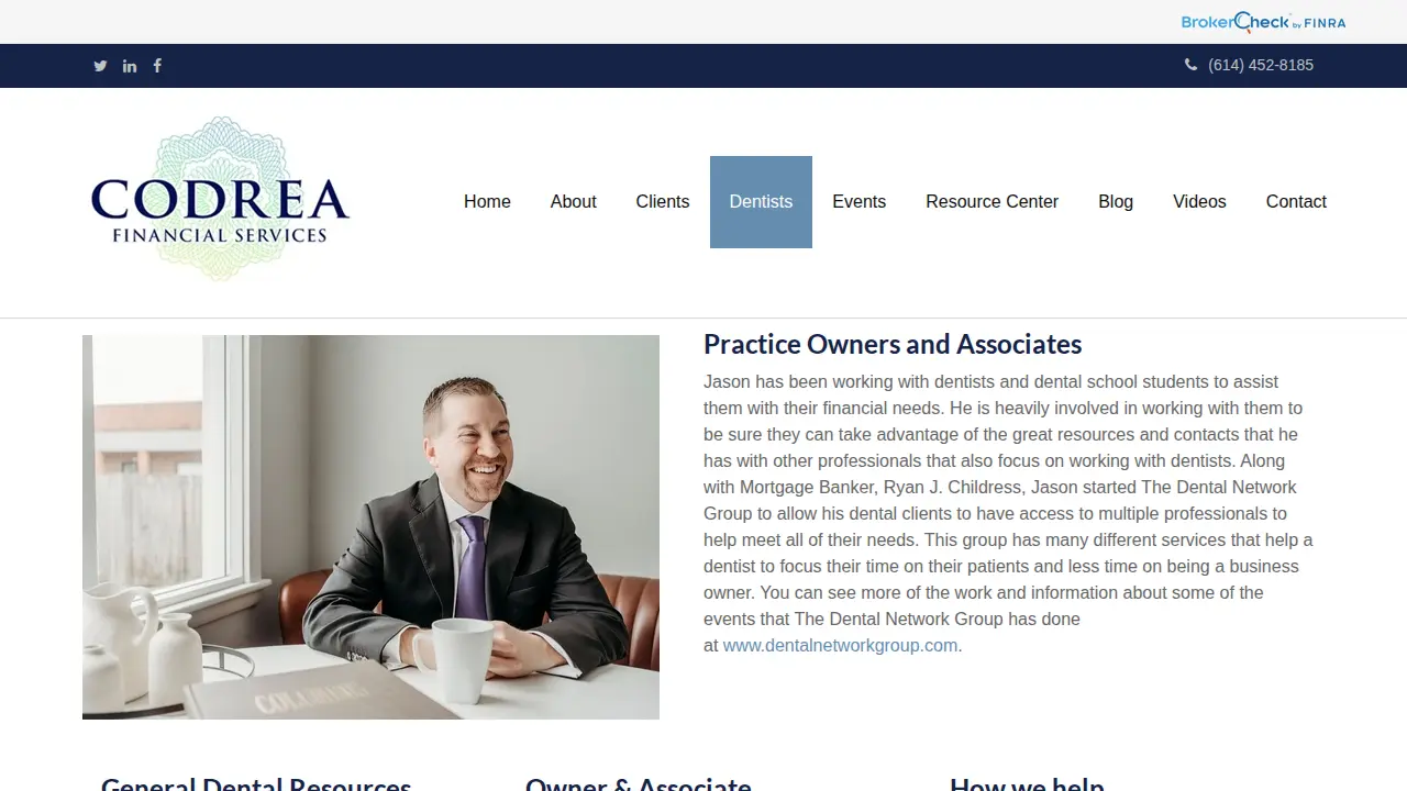 Codrea Financial Services page