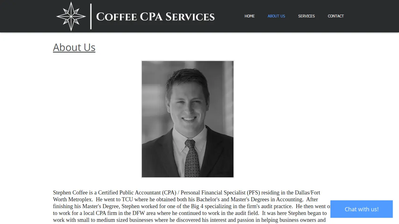 Coffee CPA Services page