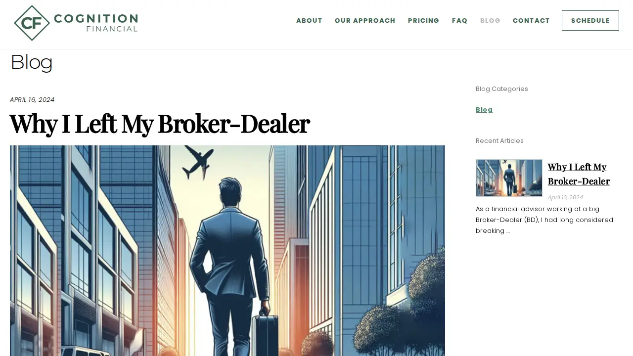 Cognition Financial page