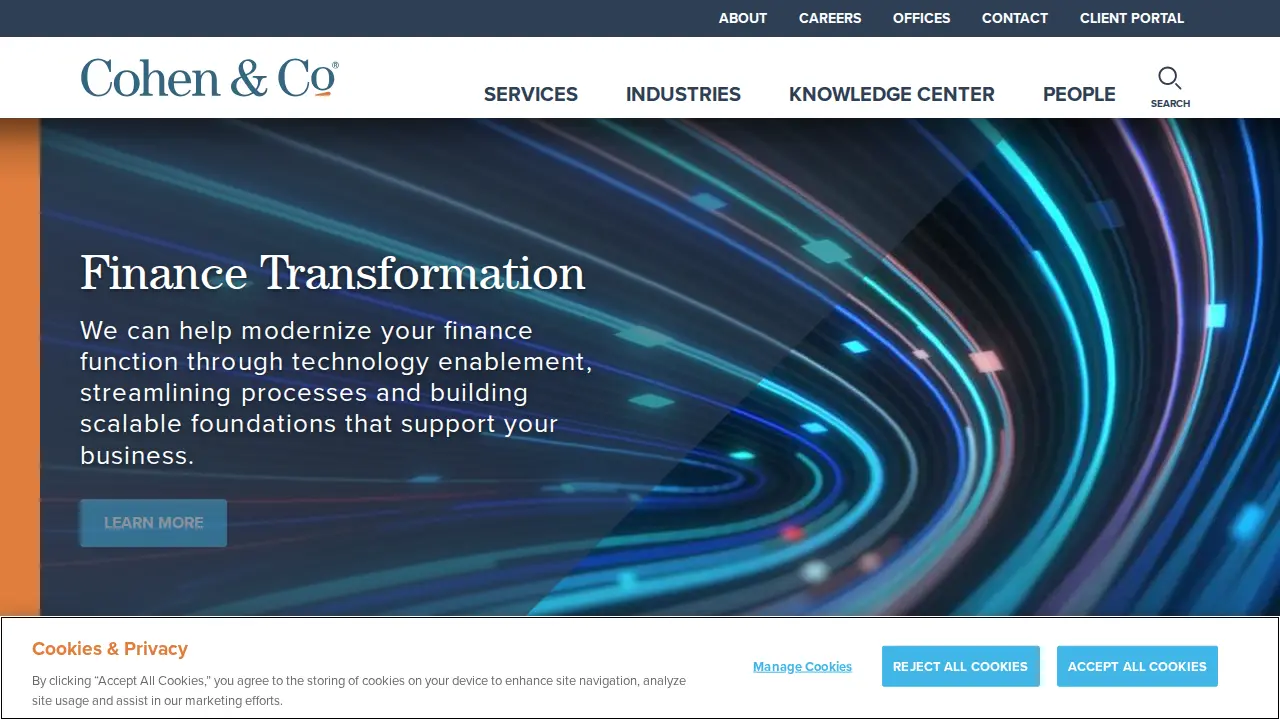 Cohen & Co website