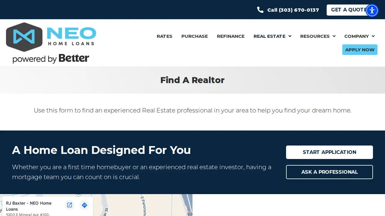 NEO Home Loans page