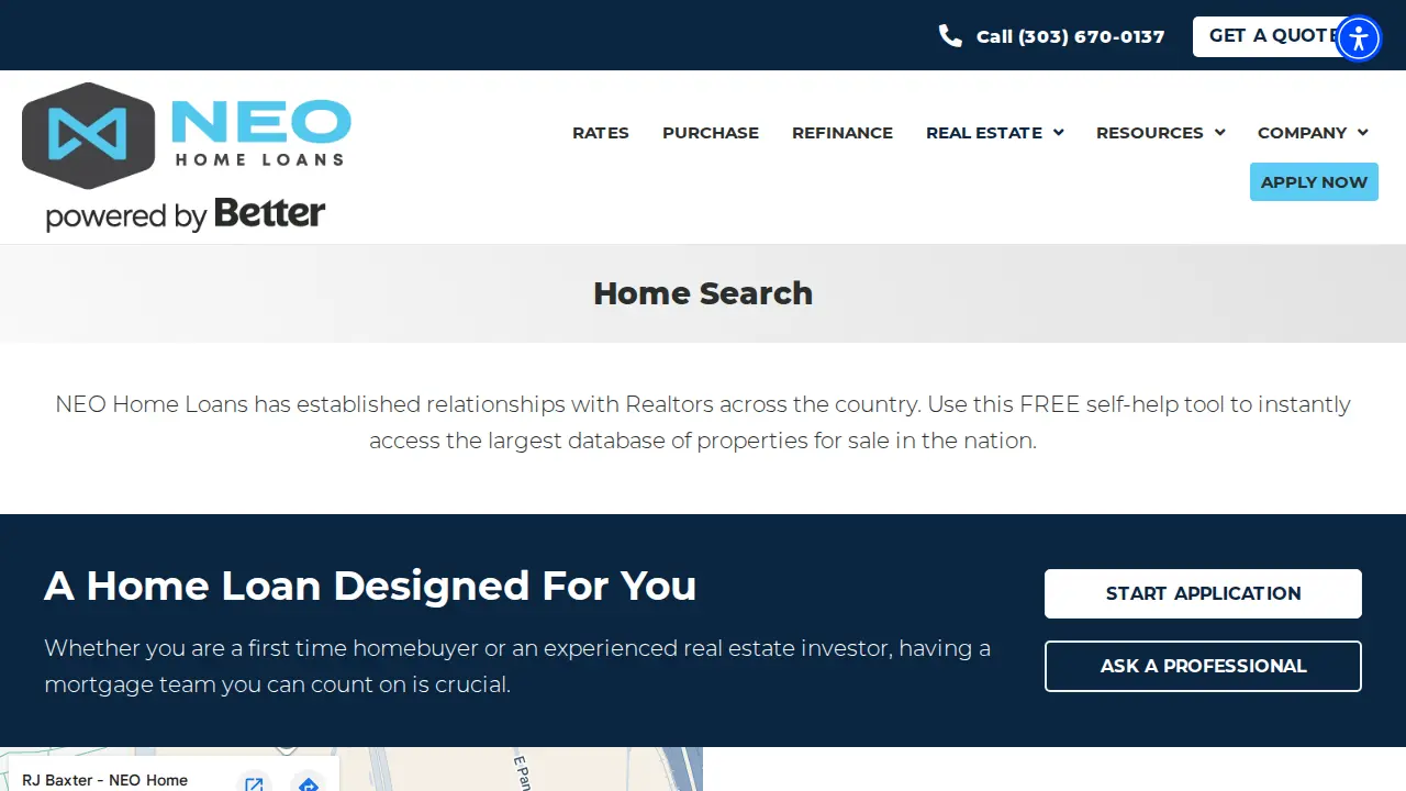 NEO Home Loans page