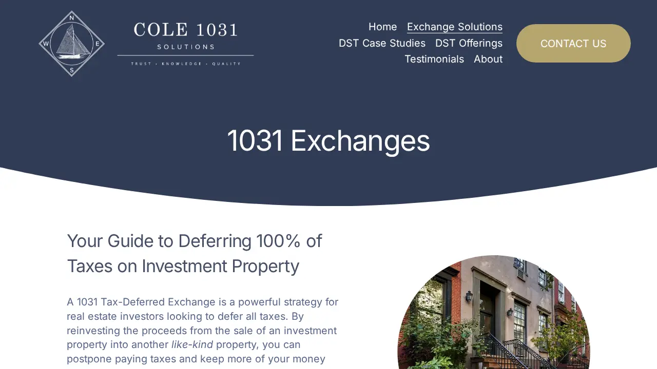 Cole 1031 Solutions page