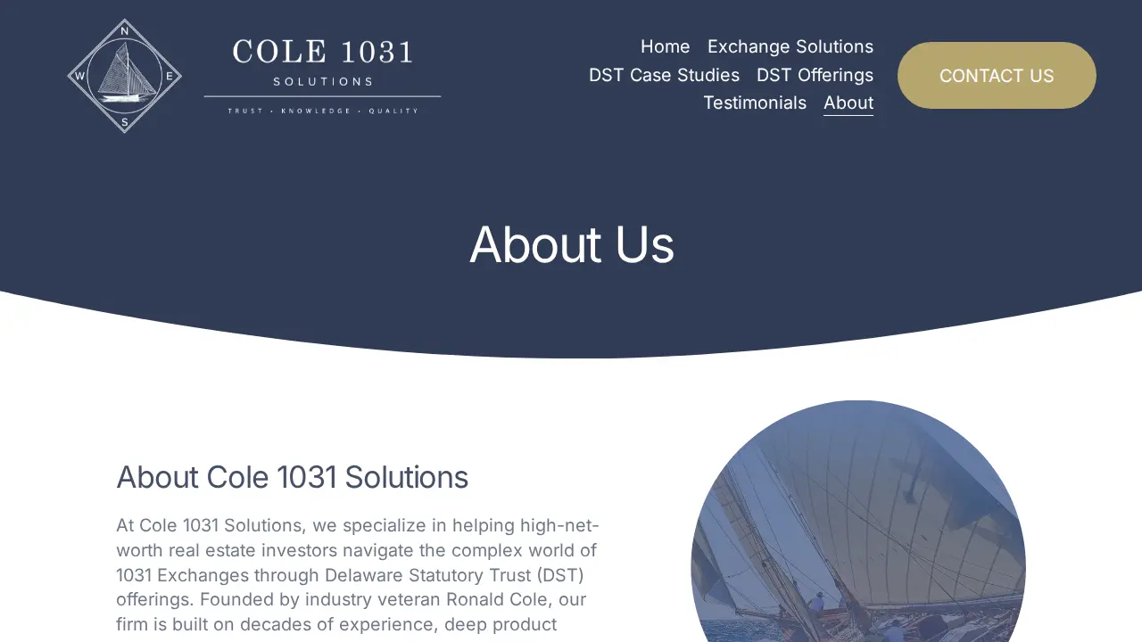 Cole 1031 Solutions page