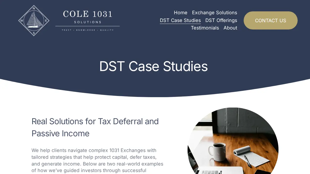 Cole 1031 Solutions page