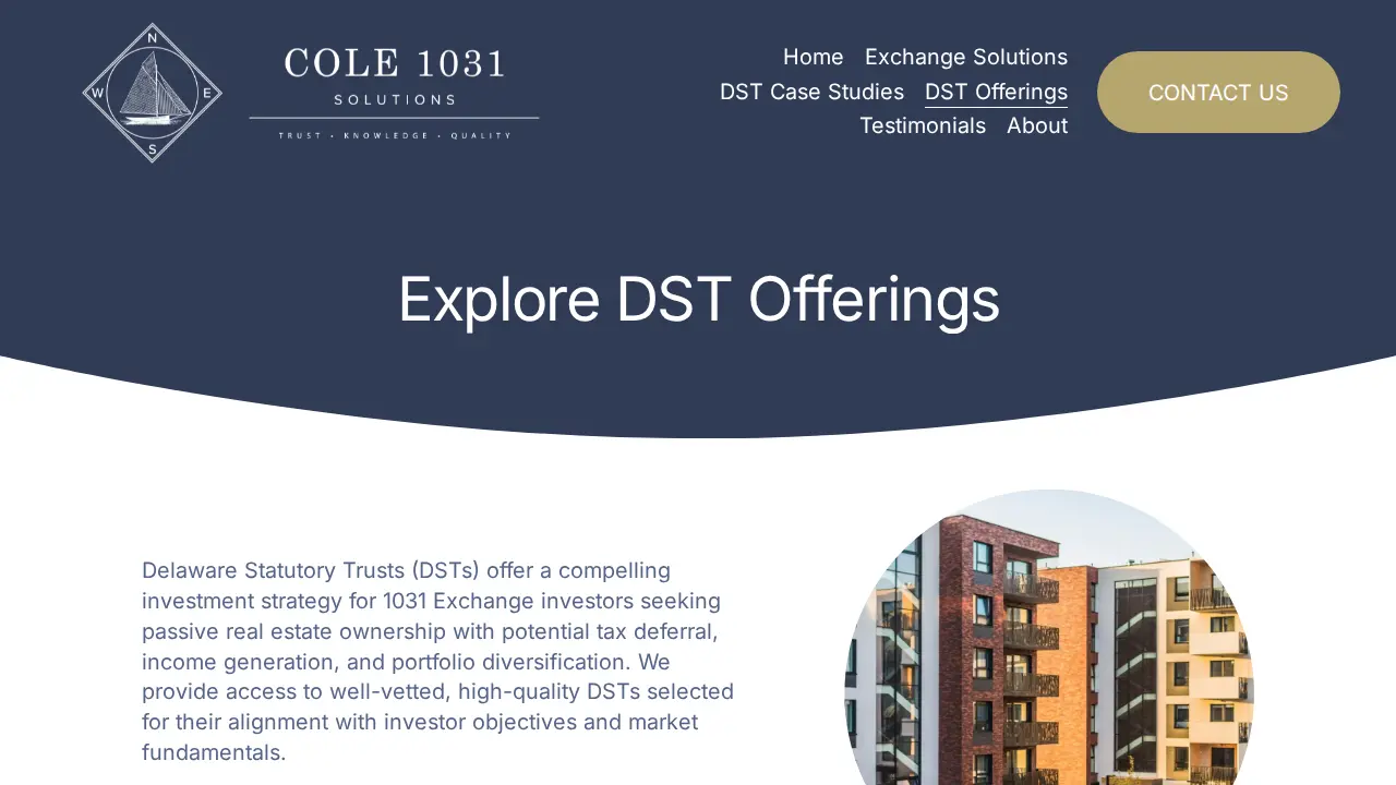 Cole 1031 Solutions page