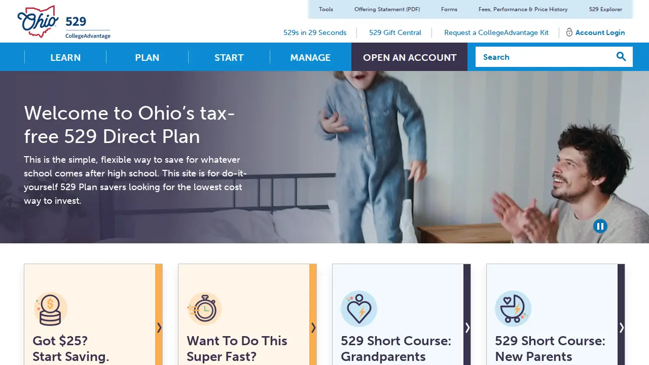Ohio Tuition Trust Authority website