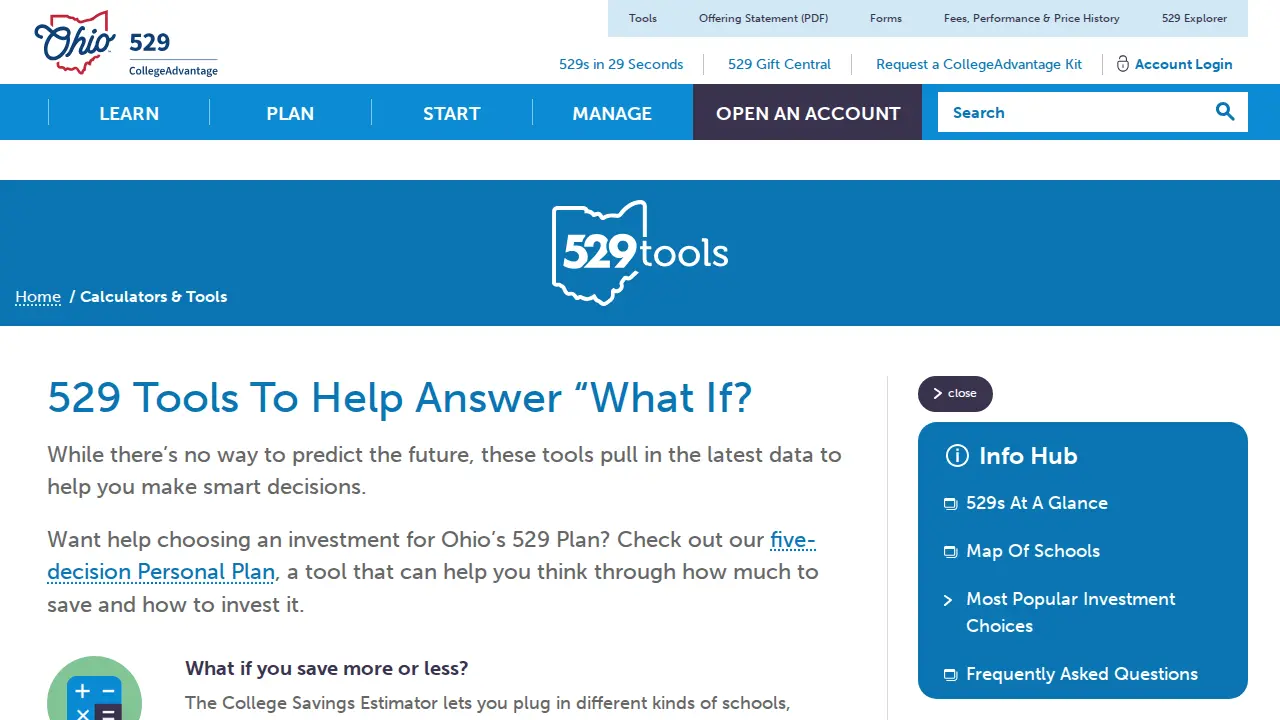 Ohio Tuition Trust Authority page