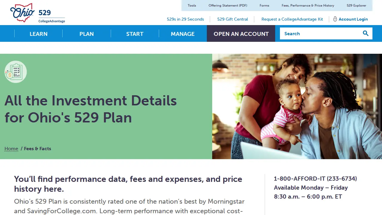 Ohio Tuition Trust Authority page