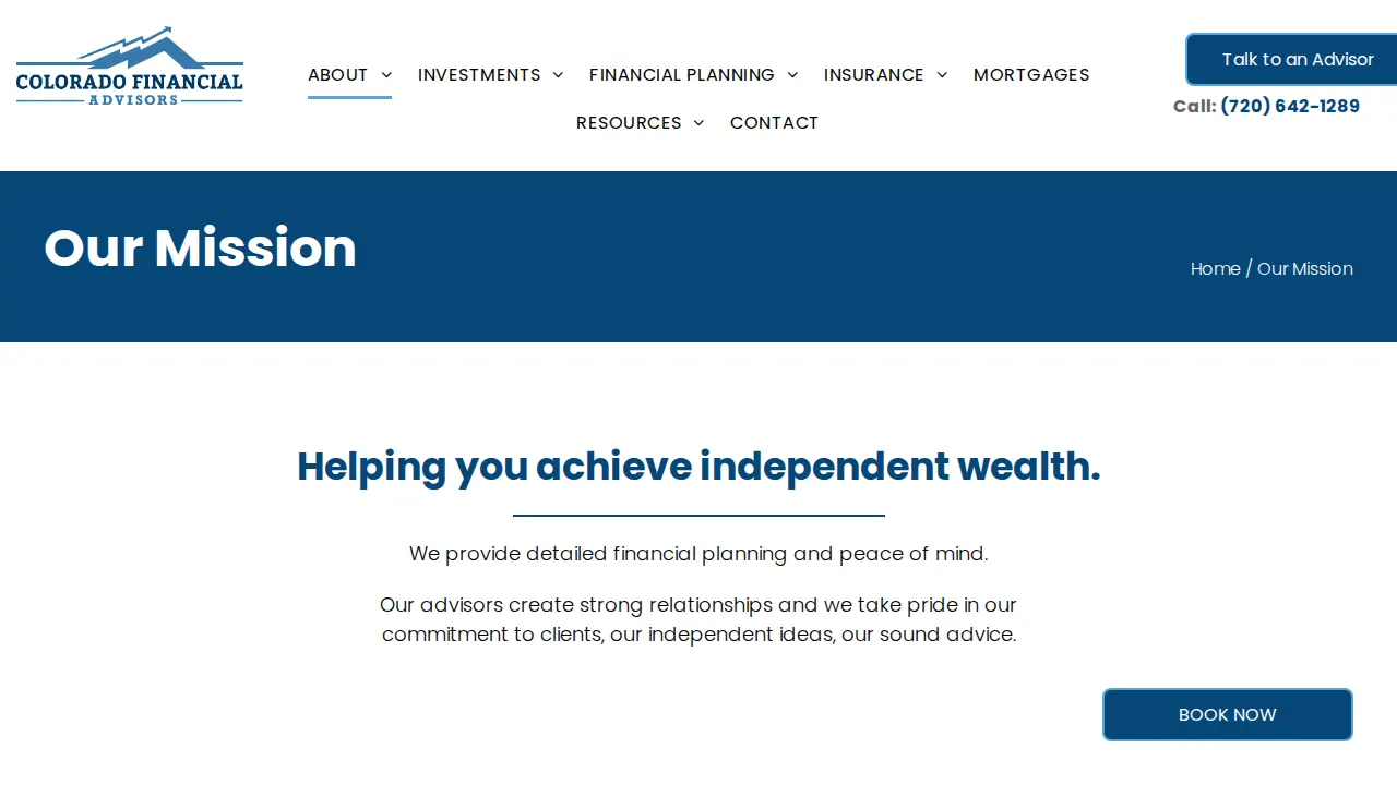 Colorado Financial Advisors page