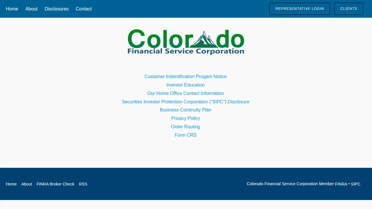 Colorado Financial Service Corporation page