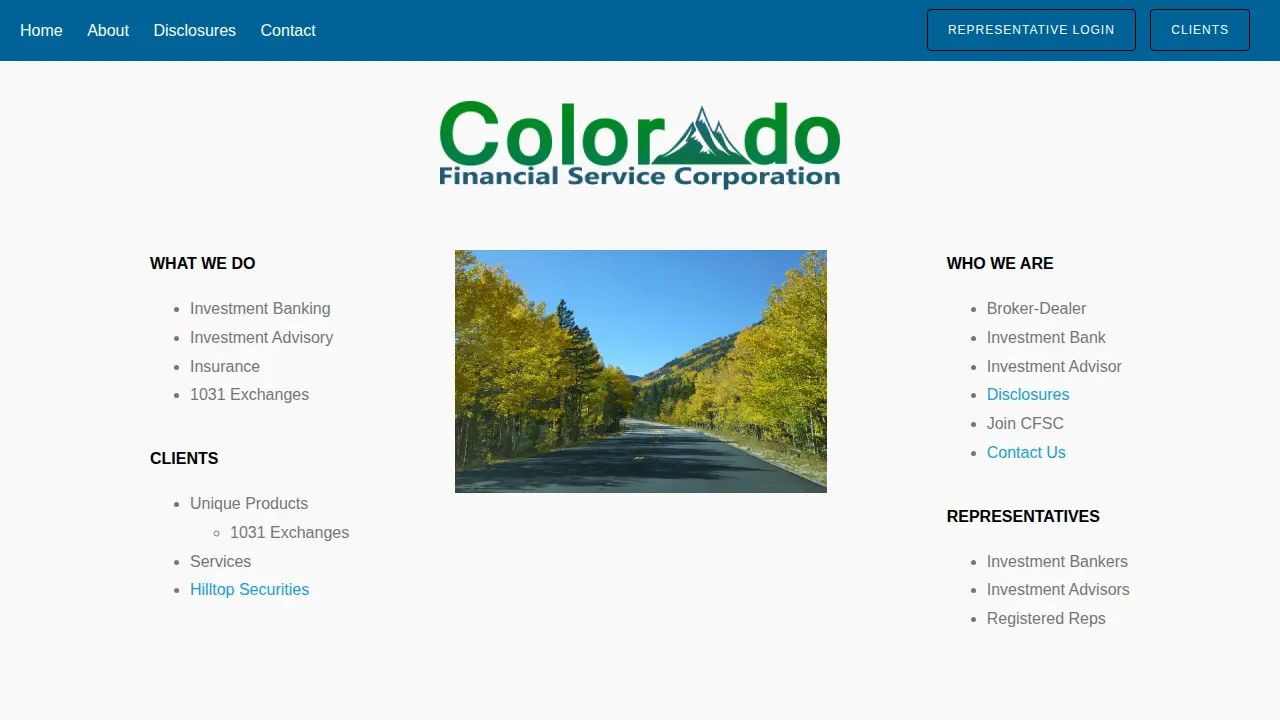 Colorado Financial Service Corporation page