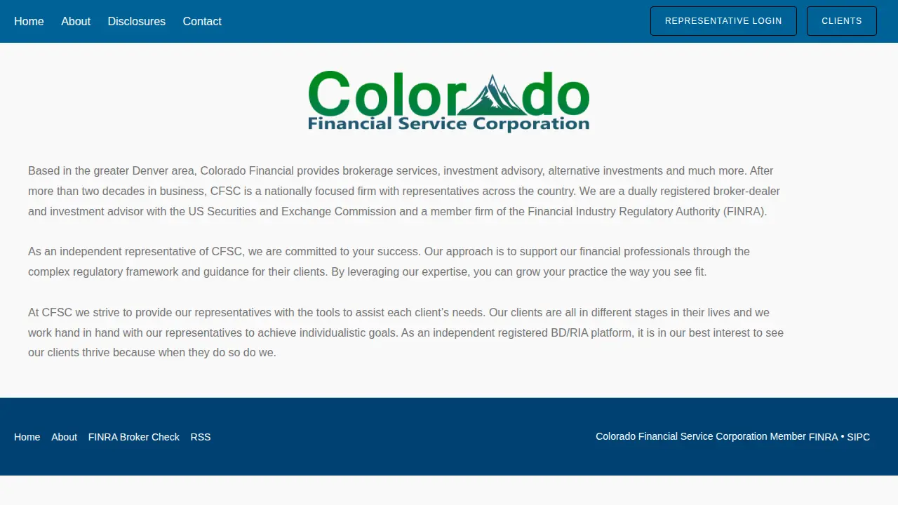 Colorado Financial Service Corporation page