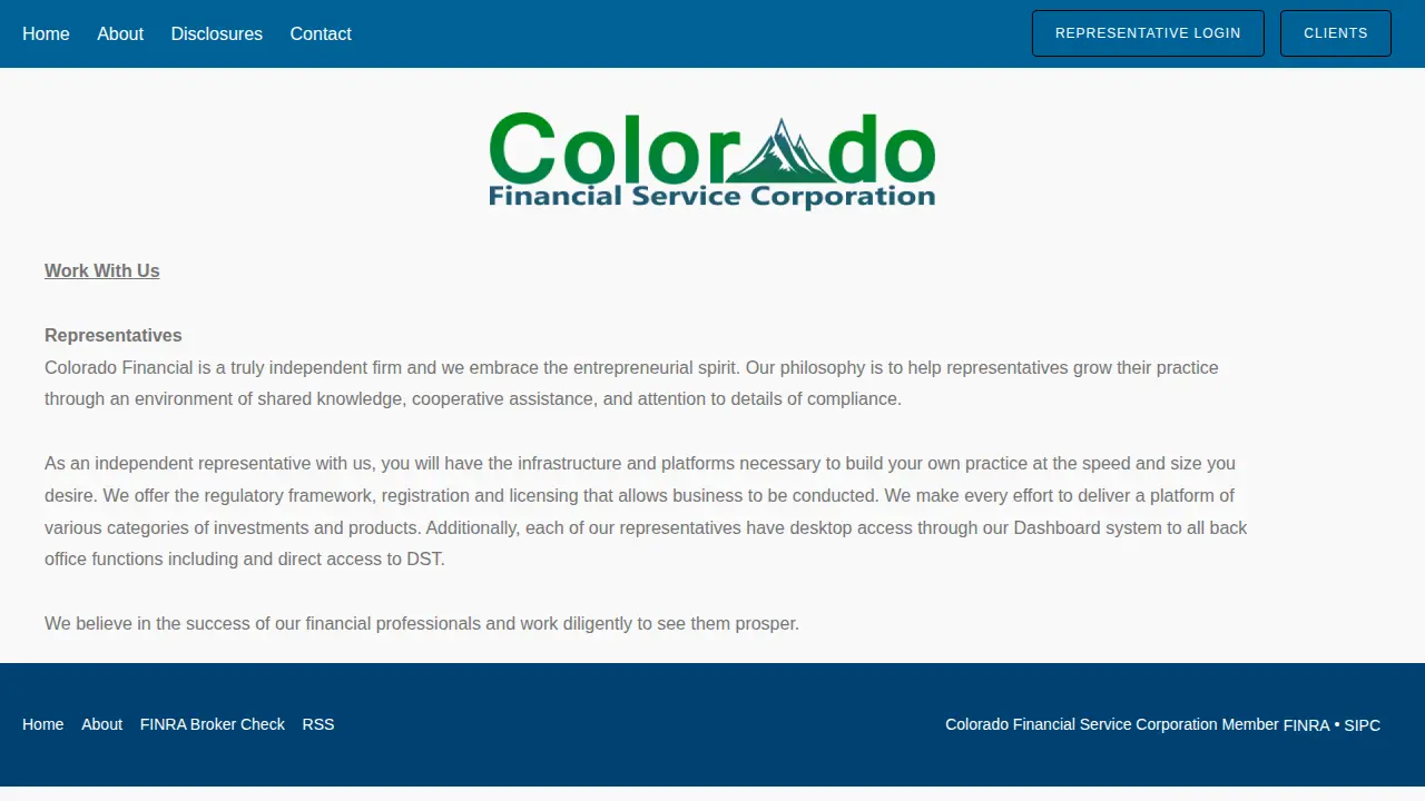 Colorado Financial Service Corporation page