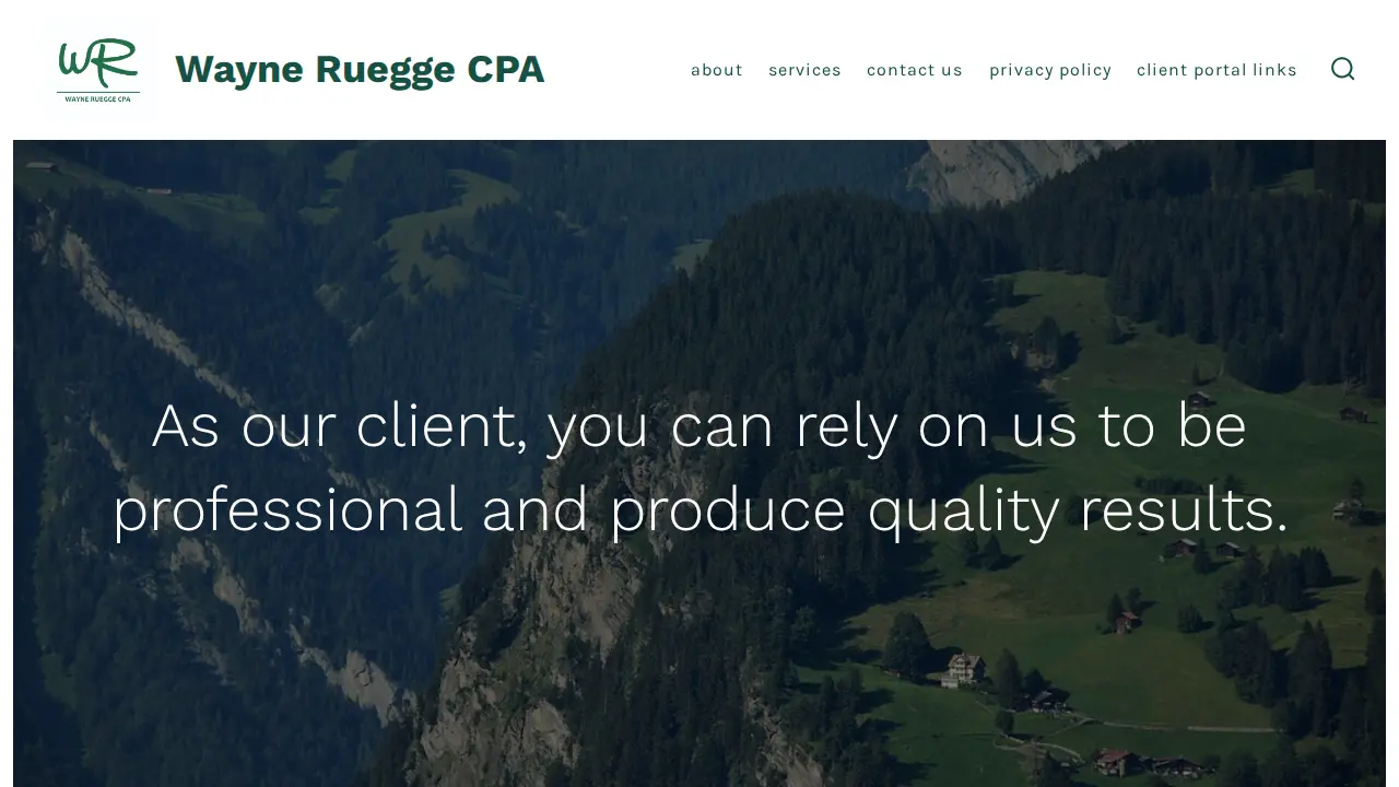 Wayne Ruegge CPA PC page