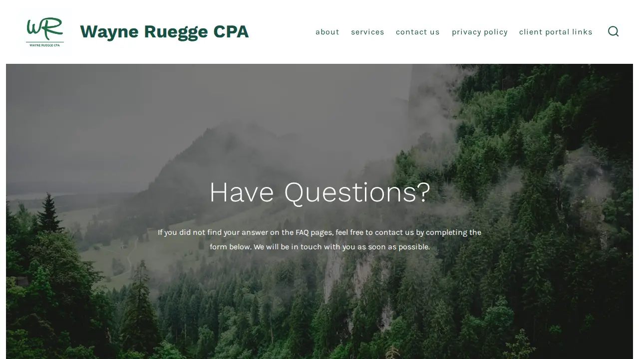 Wayne Ruegge CPA PC page