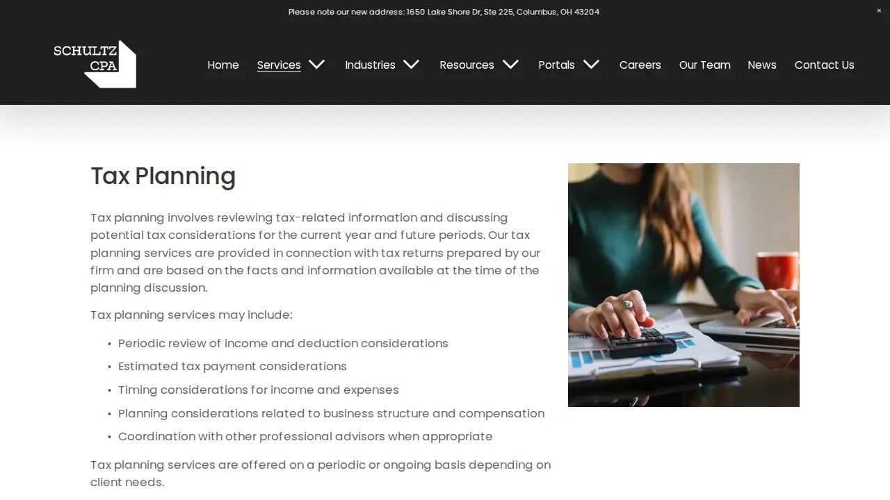 Schultz CPA, LLC page