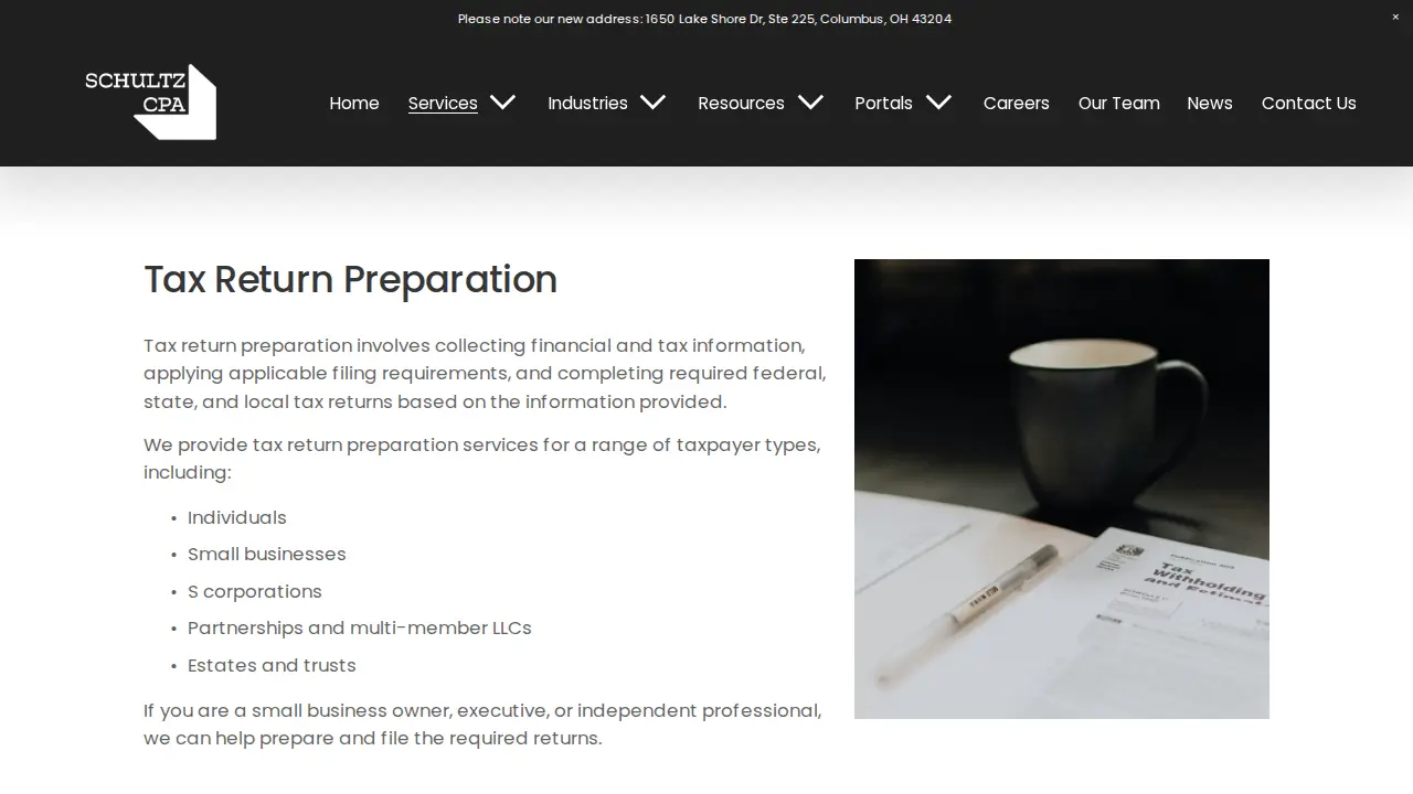 Schultz CPA, LLC page