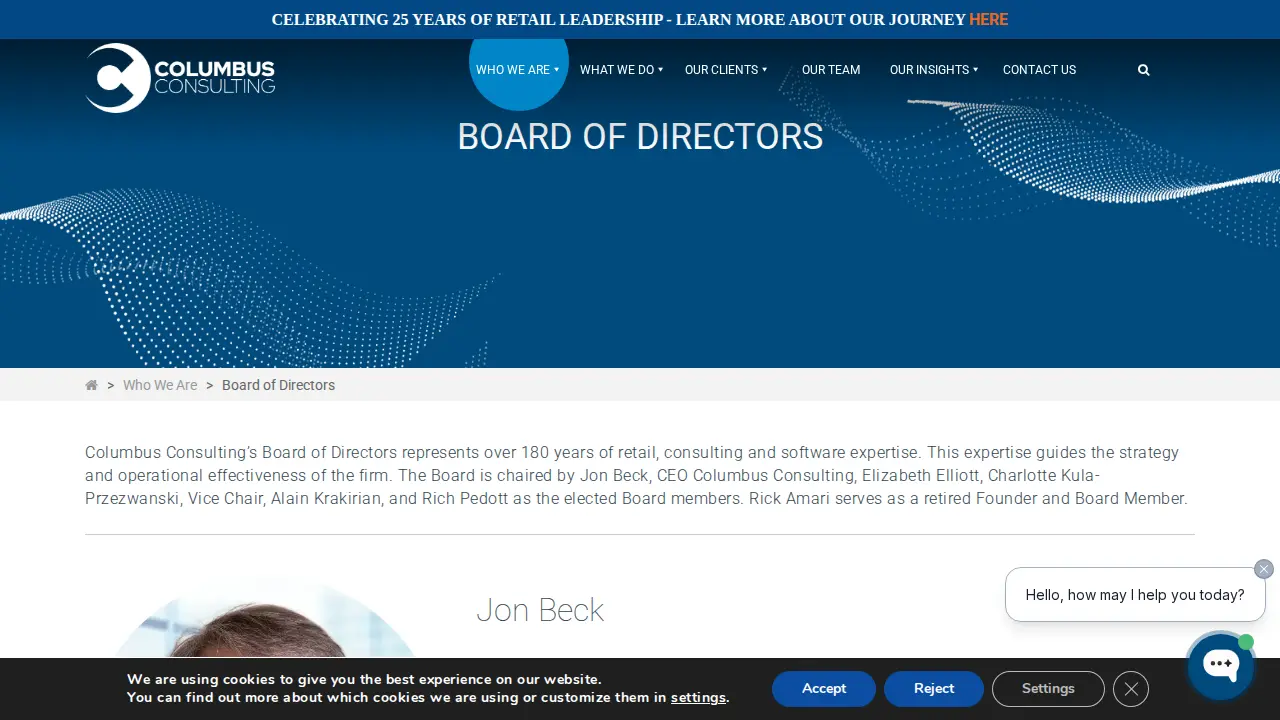 Columbus Consulting page