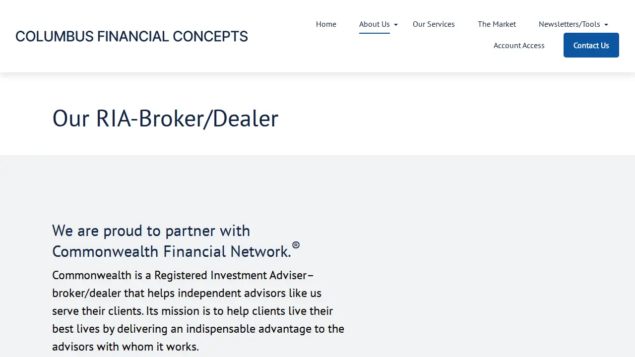 Columbus Financial Concepts page