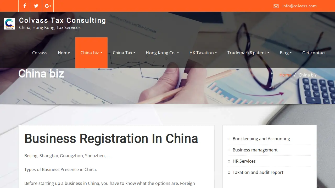 Colvass International Limited page