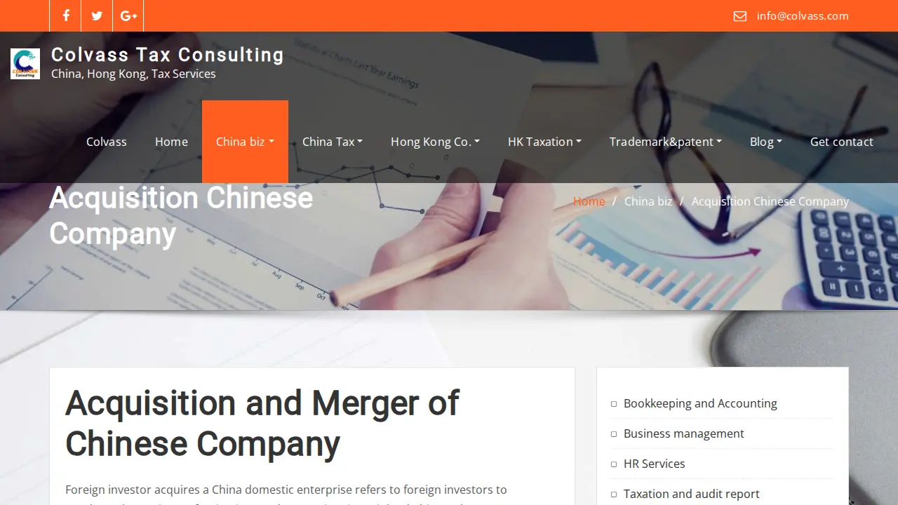 Colvass International Limited page