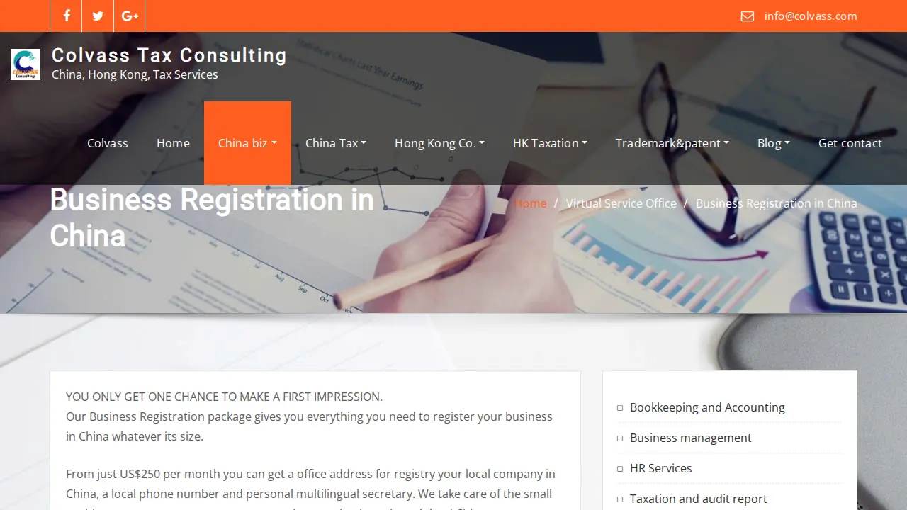 Colvass International Limited page