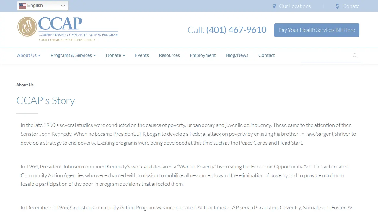 CCAP – Comprehensive Community Action Plan page