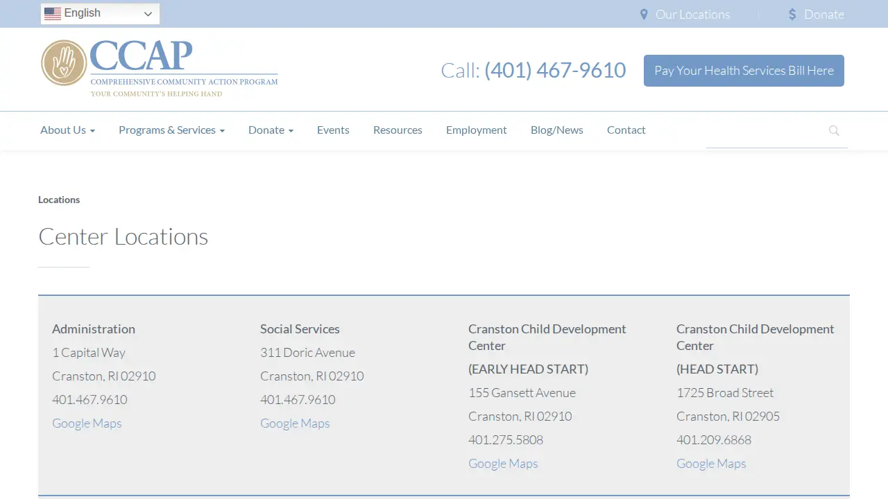 CCAP – Comprehensive Community Action Plan page