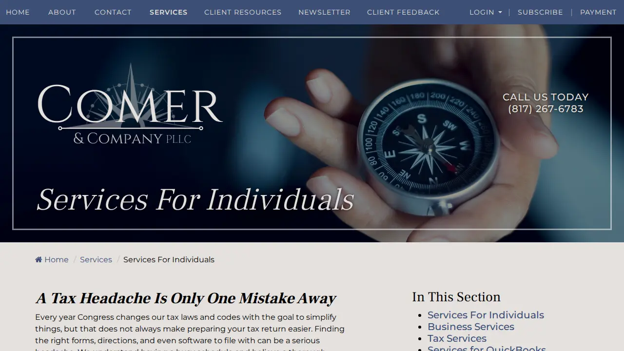 Comer & Company, PLLC page