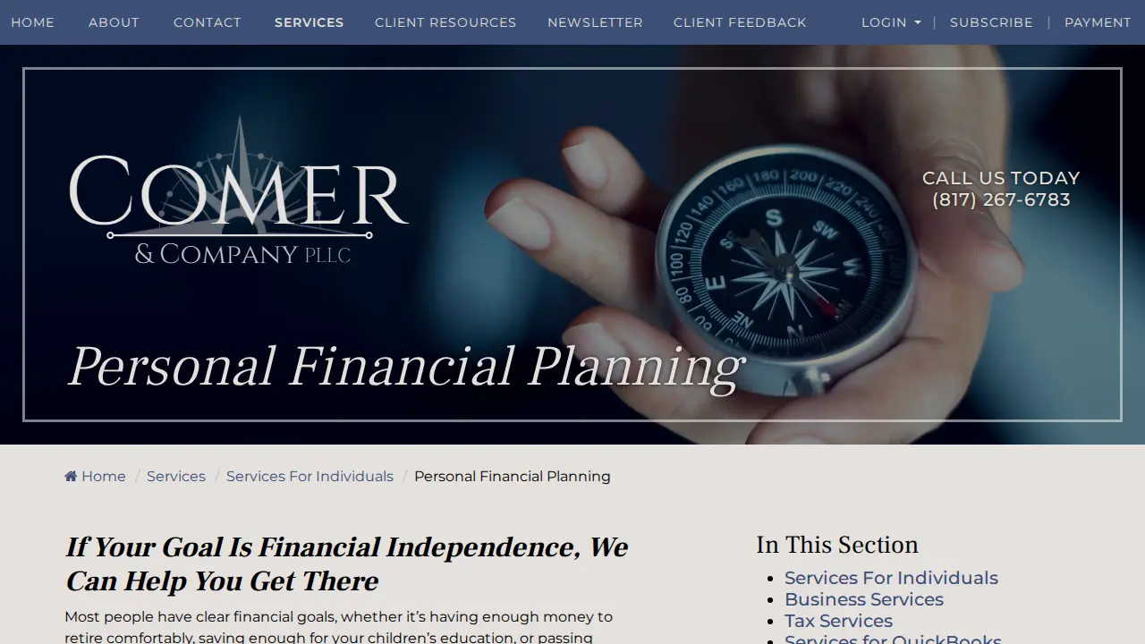 Comer & Company, PLLC page