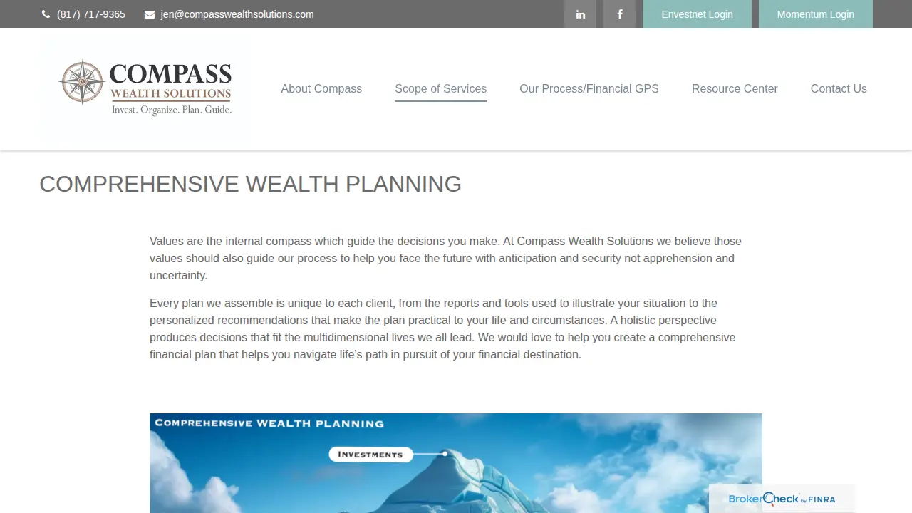 Compass Wealth Solutions page