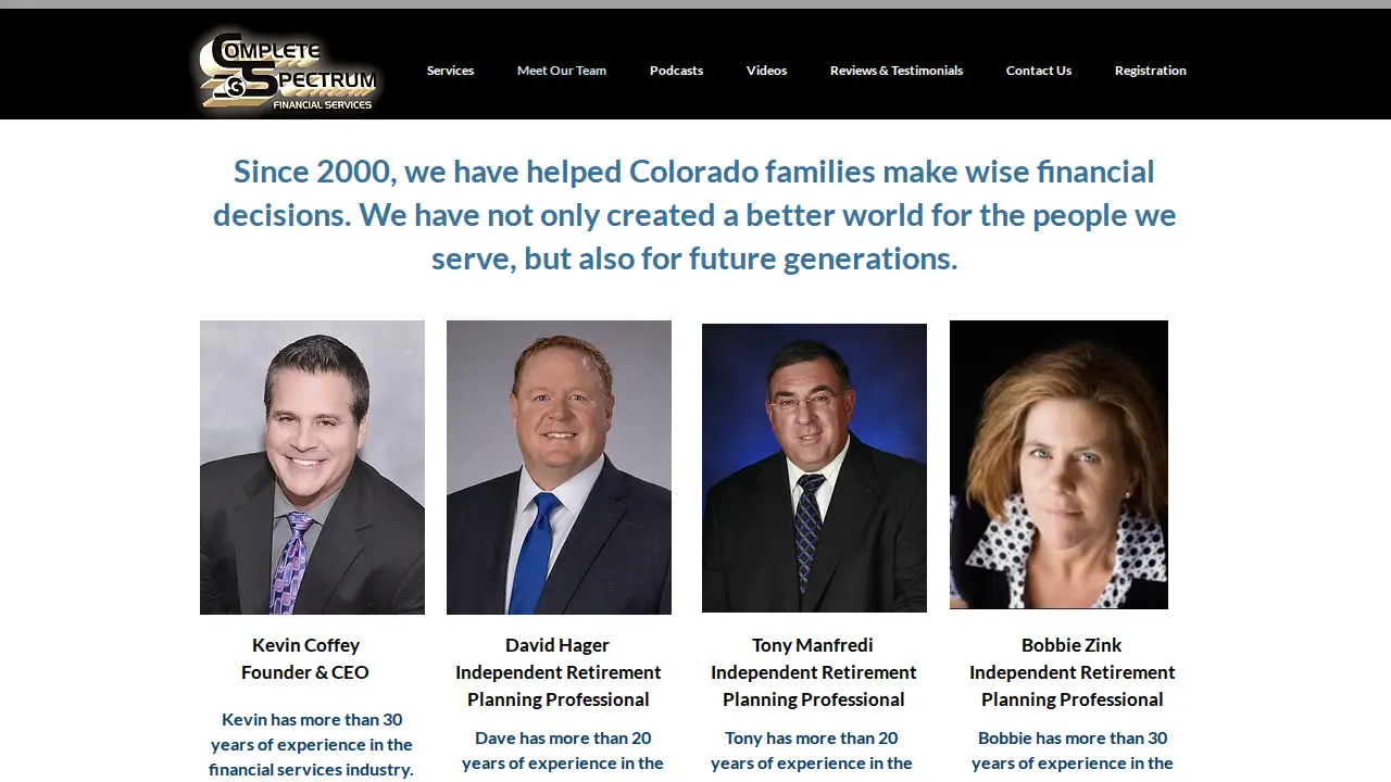 Complete Spectrum Financial Services, LLC. page