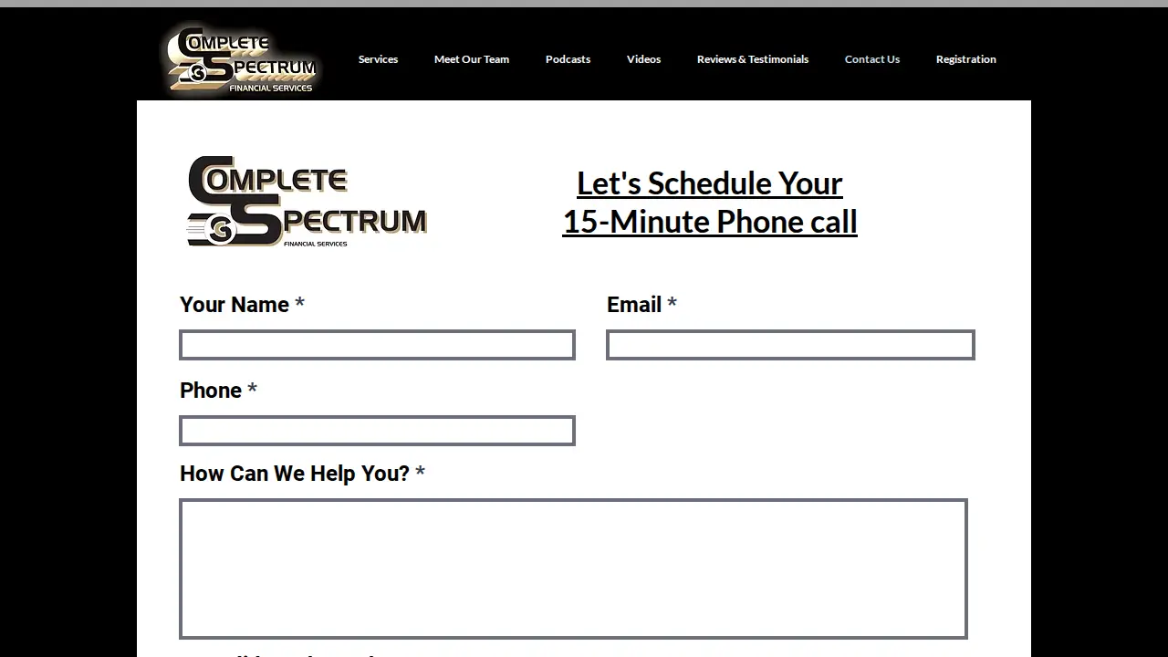 Complete Spectrum Financial Services, LLC. page