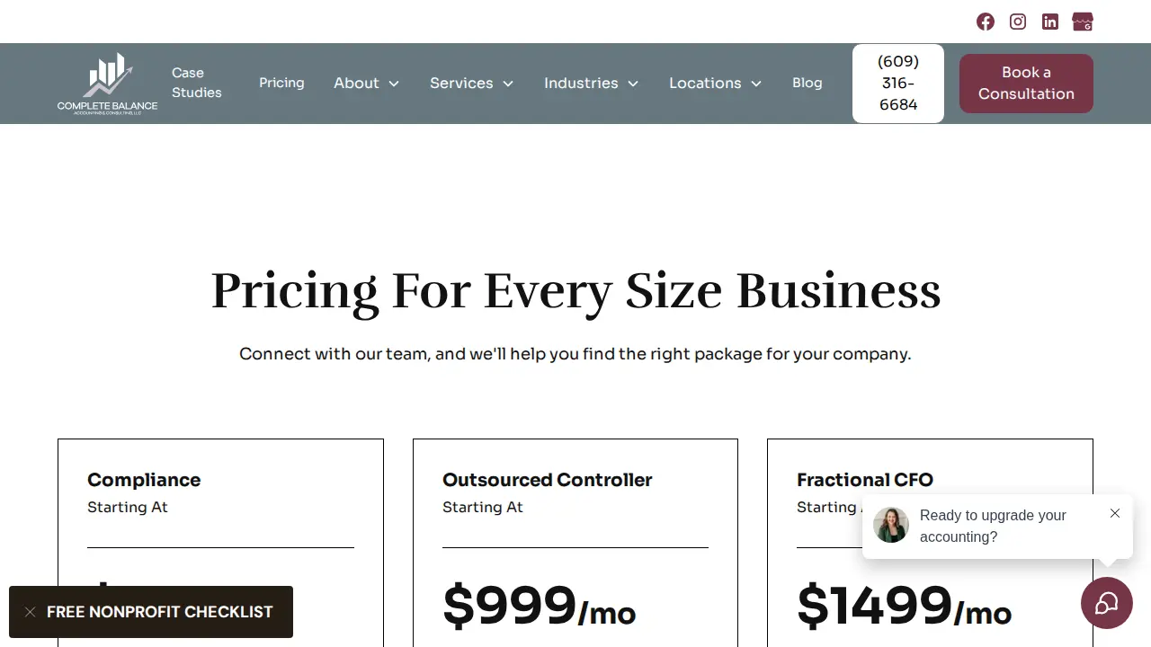 Complete Balance Accounting & Consulting page