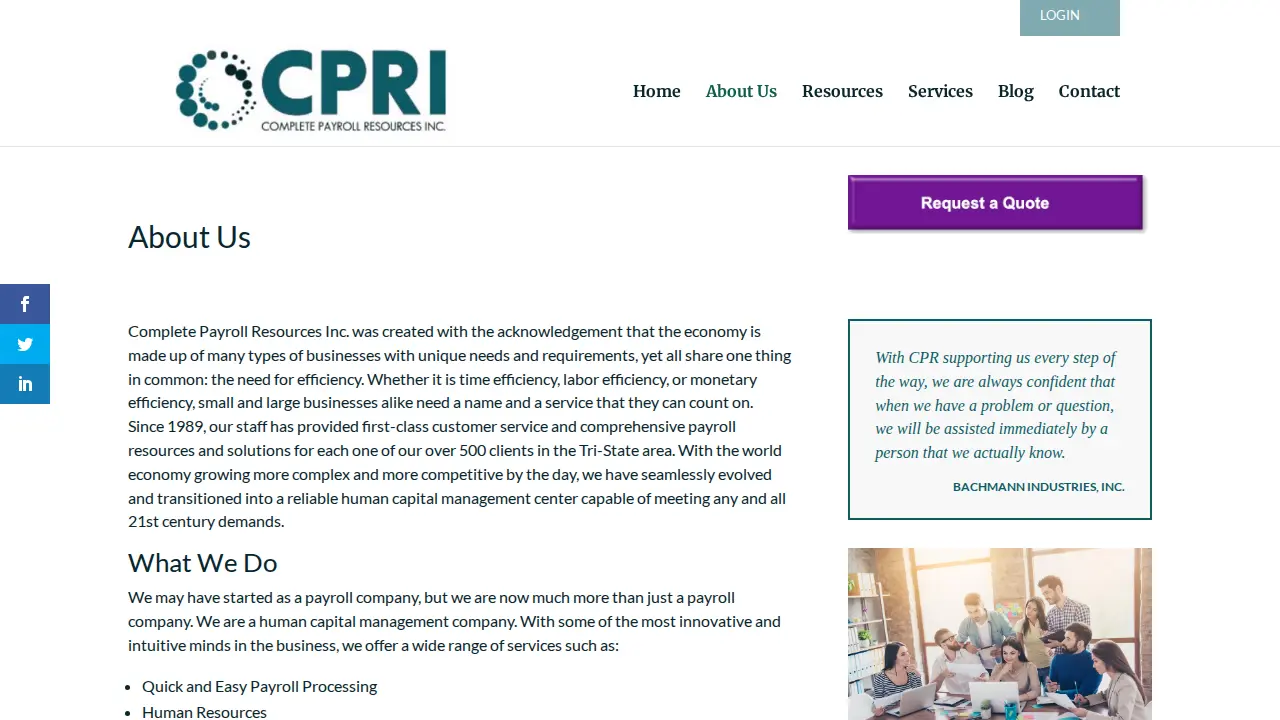 Complete Payroll Resources Inc page