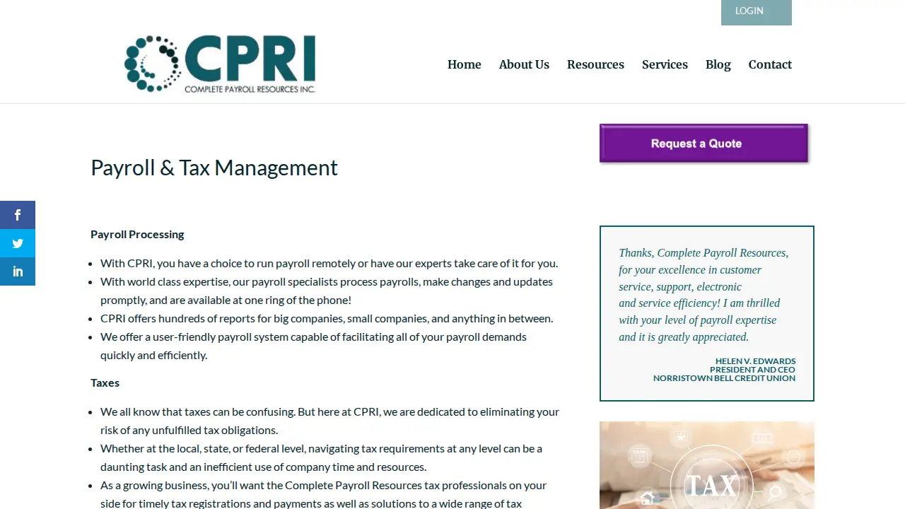Complete Payroll Resources Inc page
