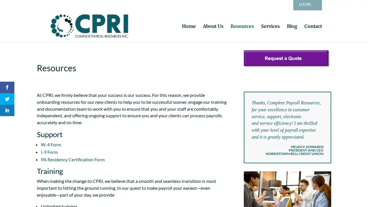Complete Payroll Resources Inc page