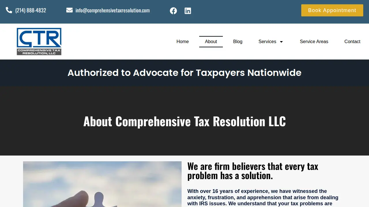 Comprehensive Tax Resolution LLC page