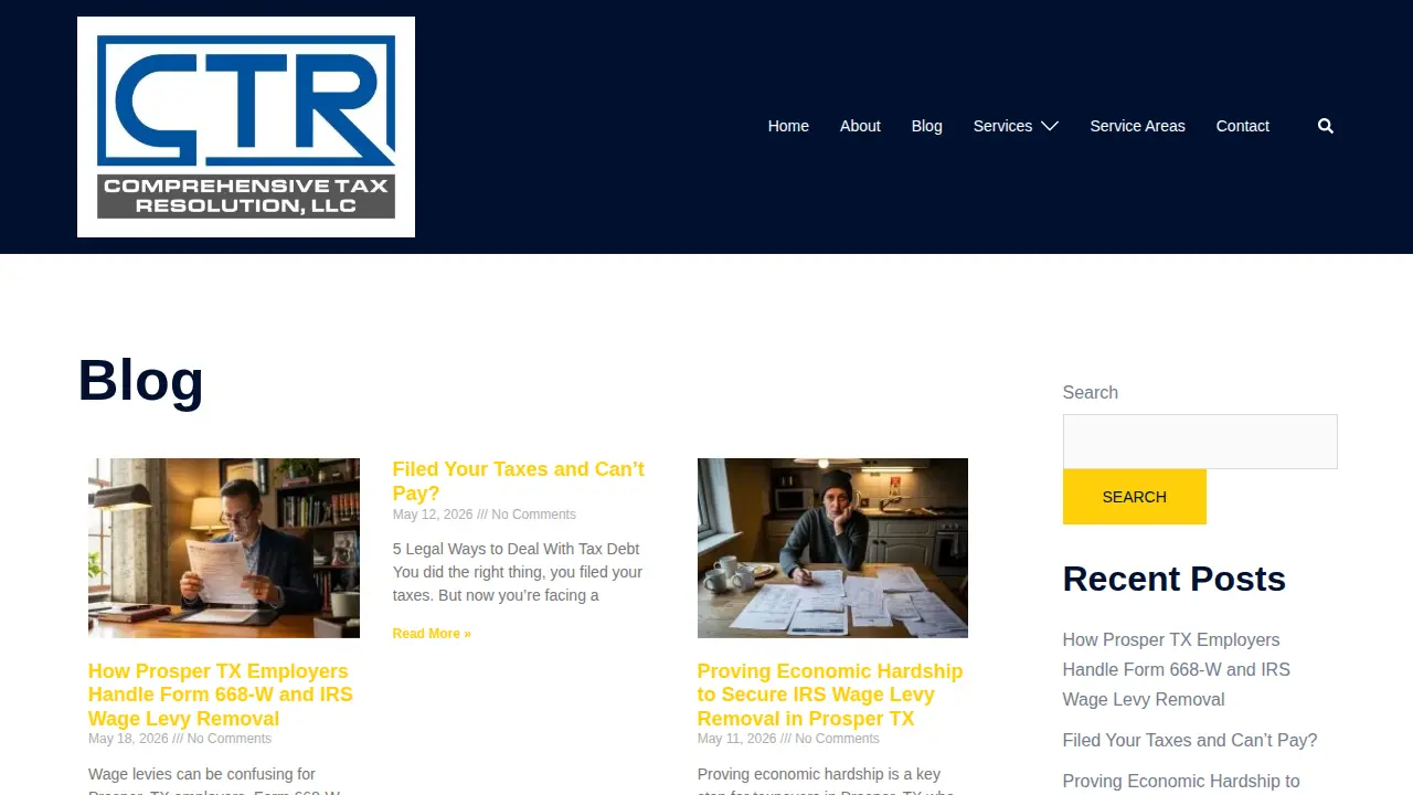Comprehensive Tax Resolution LLC page
