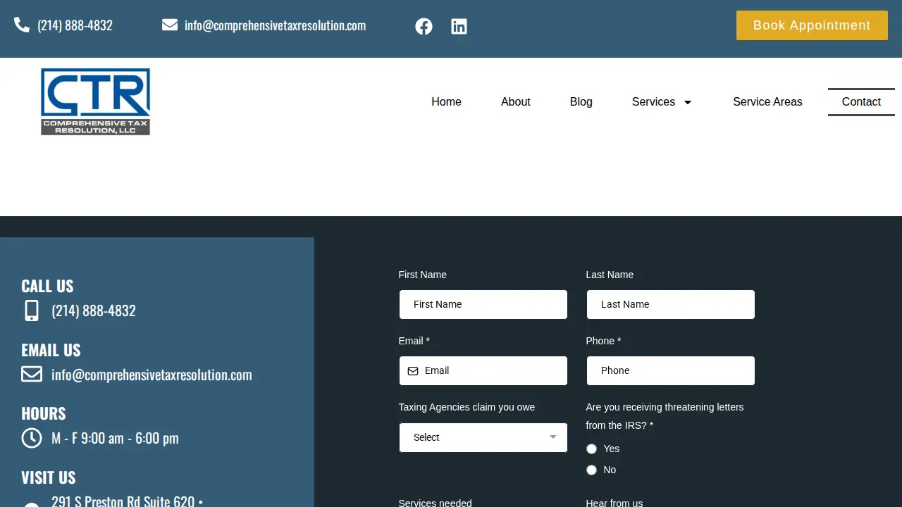 Comprehensive Tax Resolution LLC page