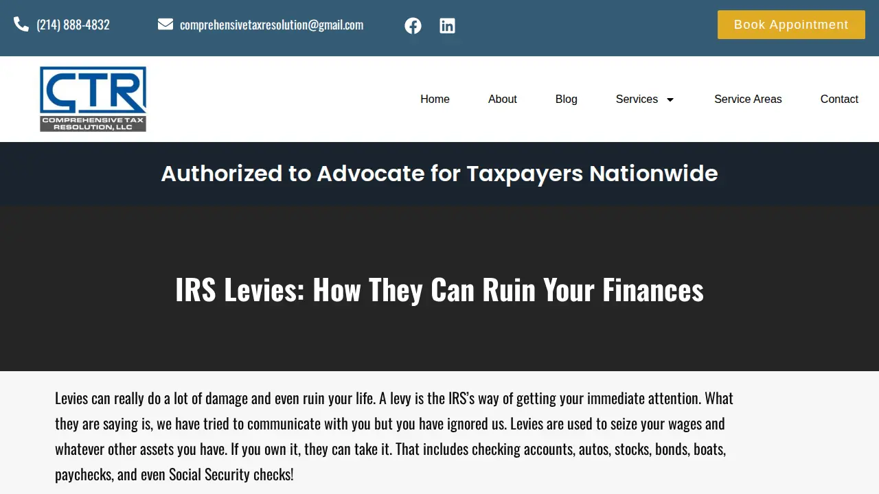 Comprehensive Tax Resolution LLC page